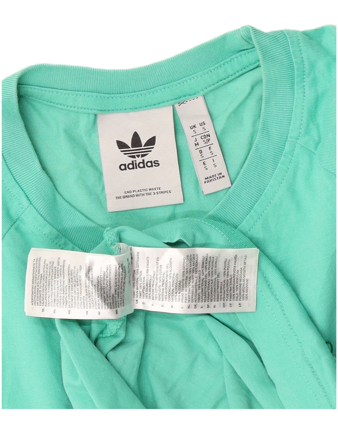 Adidas T-shirt graphique pour homme Petit coton turquoise