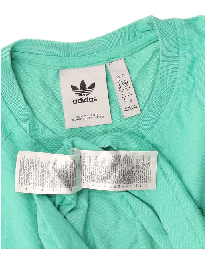 Adidas T-shirt graphique pour homme Petit coton turquoise