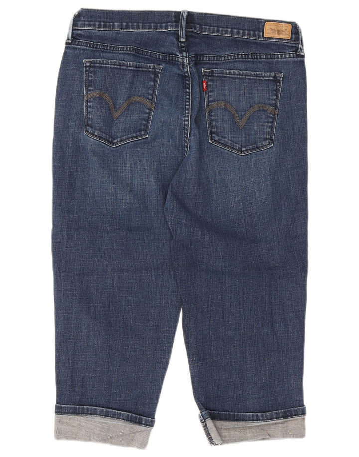 LEVI'S Jean Capri Femme US 12 Large W32 L19 Bleu Marine Coton
