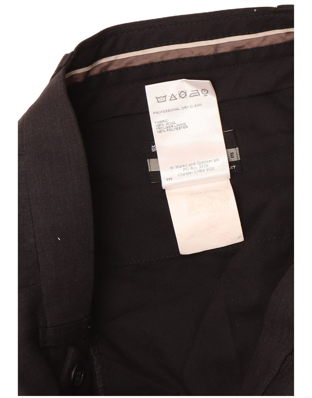 Marks & Spencer Pantalon de costume à chevilles pour hommes W32 L29 laine marron