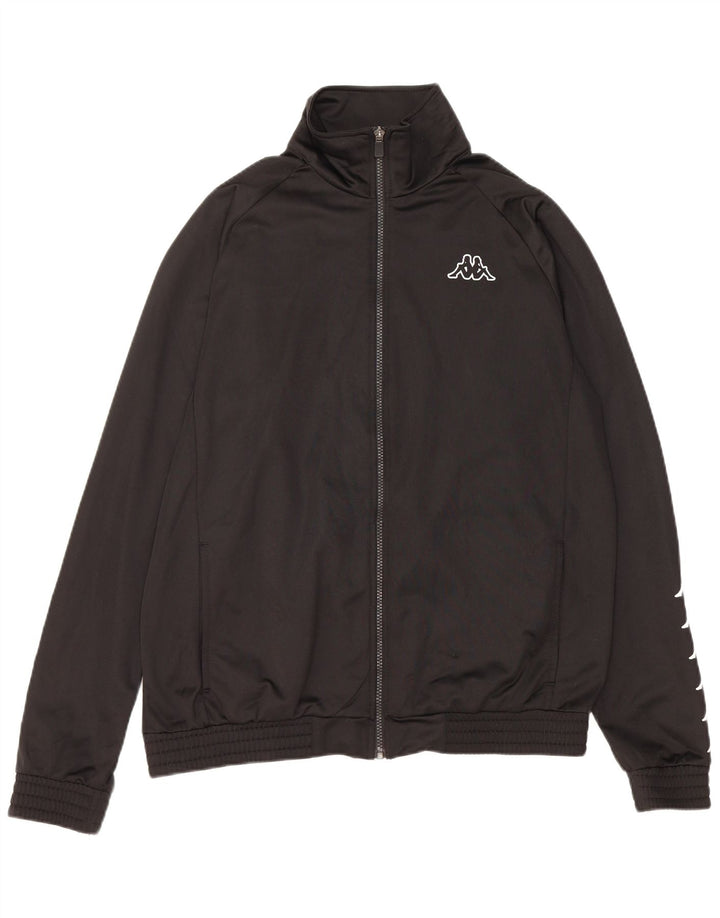 Kappa Veste de survêtement graphique pour homme Taille L Noir Polyester