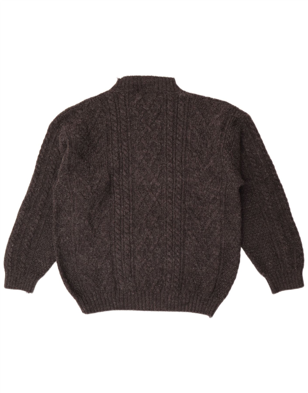 Principes Pull à col roulé pour homme en laine grise Taille L