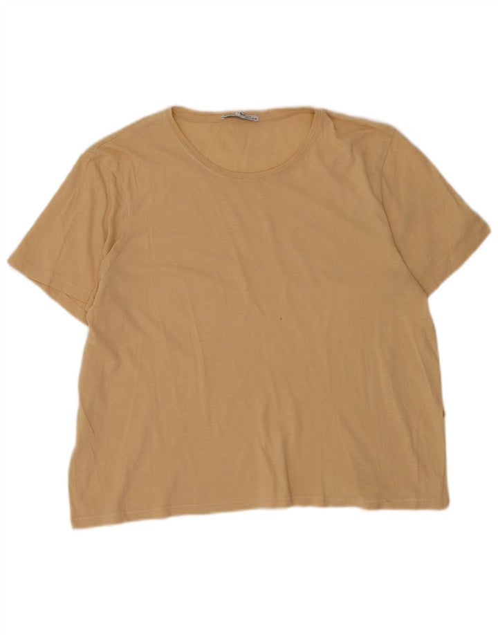 Zara Femme T-Shirt Top UK 16 Large Beige