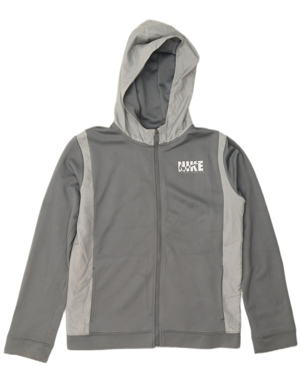 Nike Pull à capuche zippé pour garçon 13-14 ans XL Gris Colorblock Polyester
