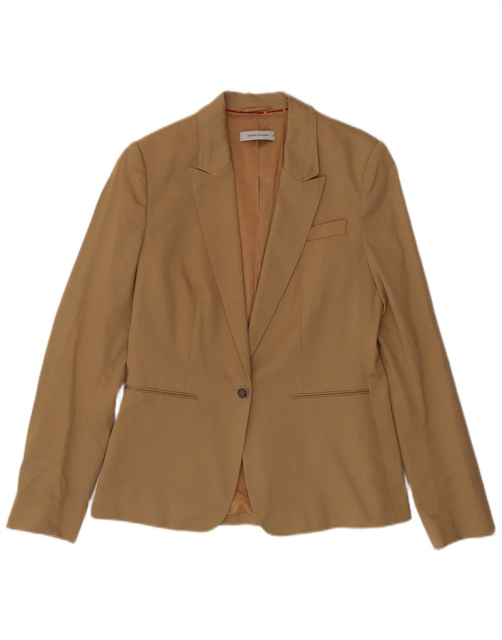 Rene Lezard Veste Blazer 1 Bouton Femme EU 38 Coton Beige Moyen