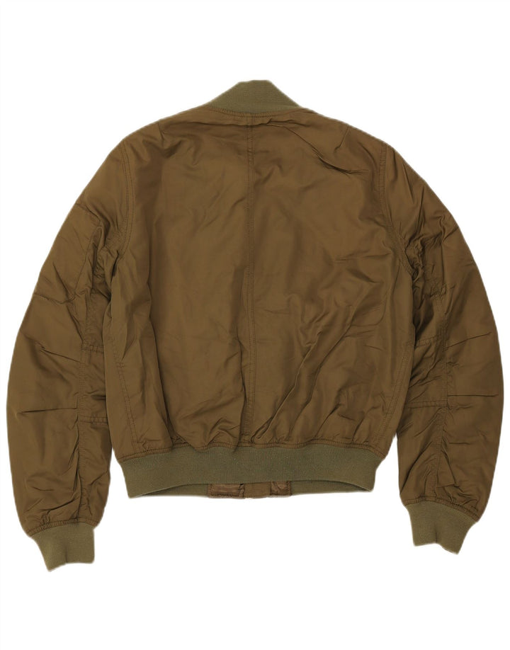 TOPSHOP Veste Bomber Oversize Femme UK 10 Petit Kaki Polyester