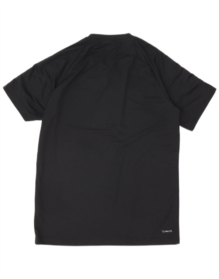 Adidas Hommes Climalite T-Shirt Top Noir Moyen Polyester