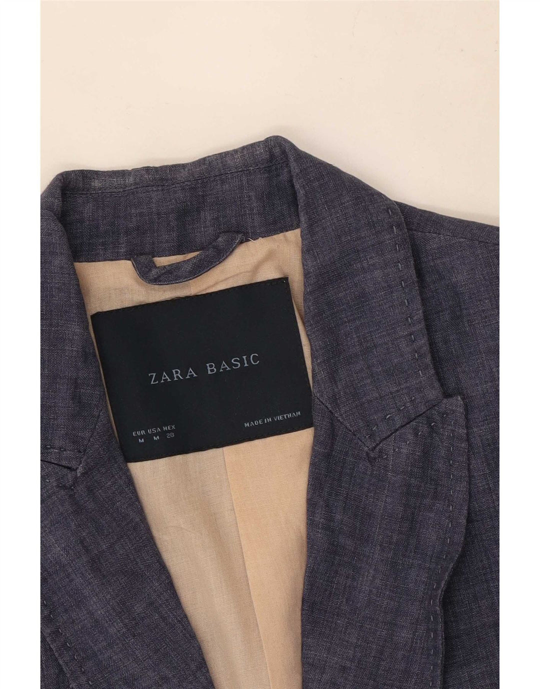 Zara Veste Blazer 1 Bouton Femme UK 12 Bleu Marine Moyen