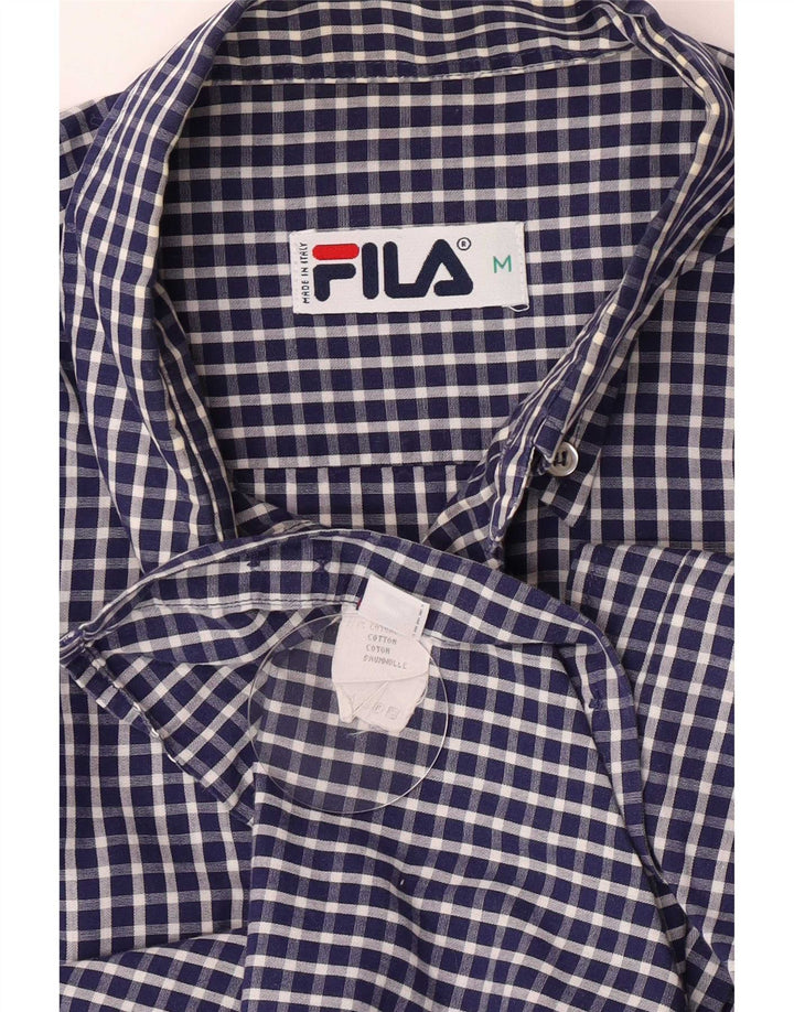 Fila Chemise Regular Fit Homme Bleu Marine Moyen Vichy Coton
