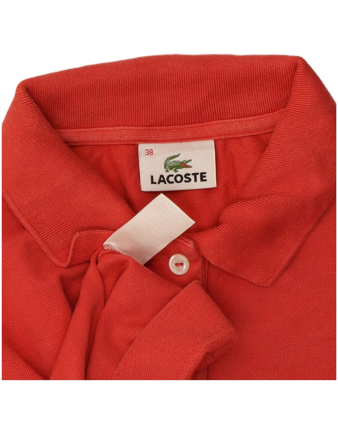 Lacoste Polo Femme Taille 38 Coton Rouge Moyen