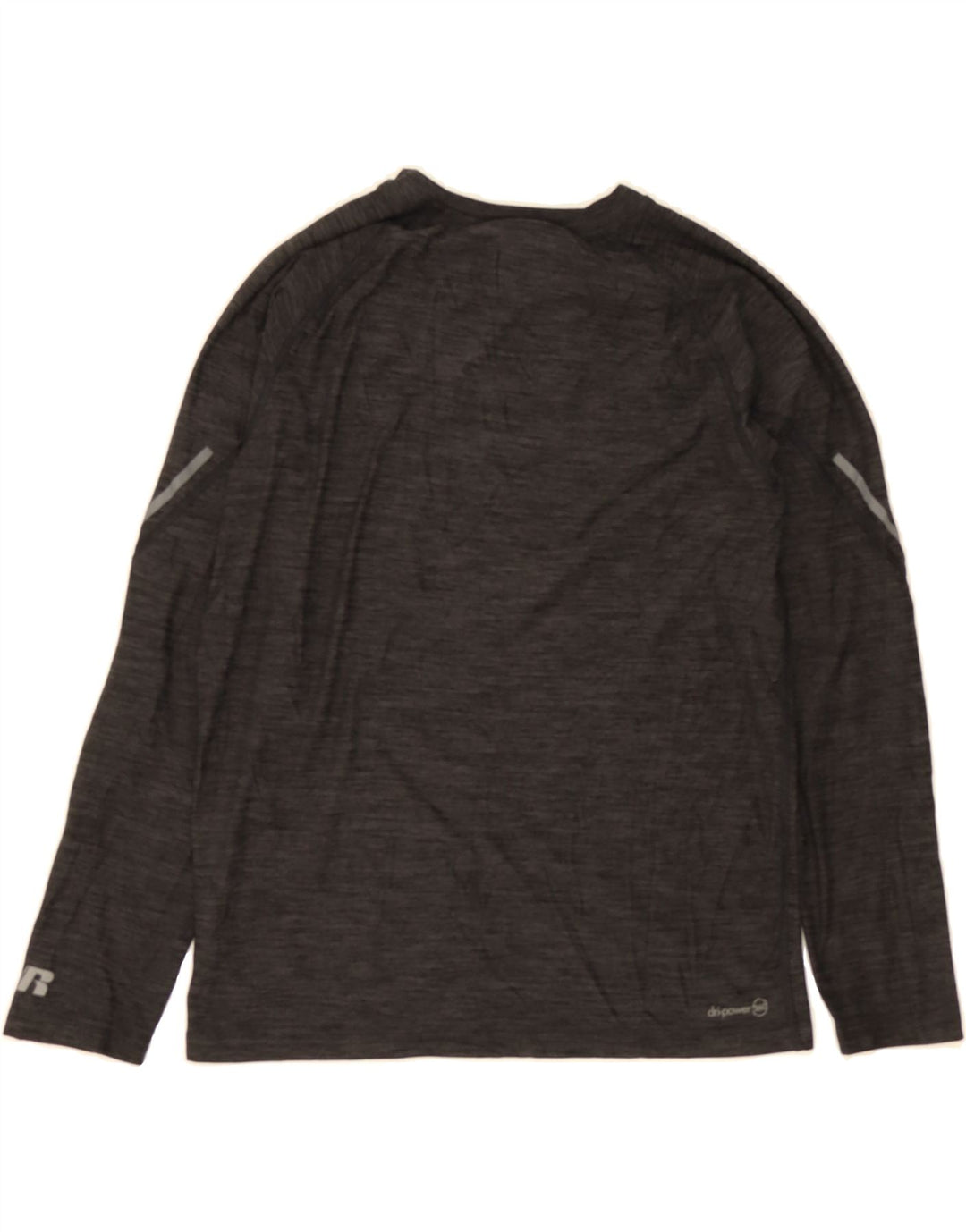 RUSSELL ATHLETIC Boys Dri-Power Top Long Sleeve 10-11 Years Large Grey Vintage Russell Athletic and Second-Hand Russell Athletic from Messina Hembry 