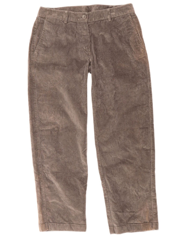 L.L.Bean Womens Corduroy Trousers US 4 Small W27 L27 Grey Cotton