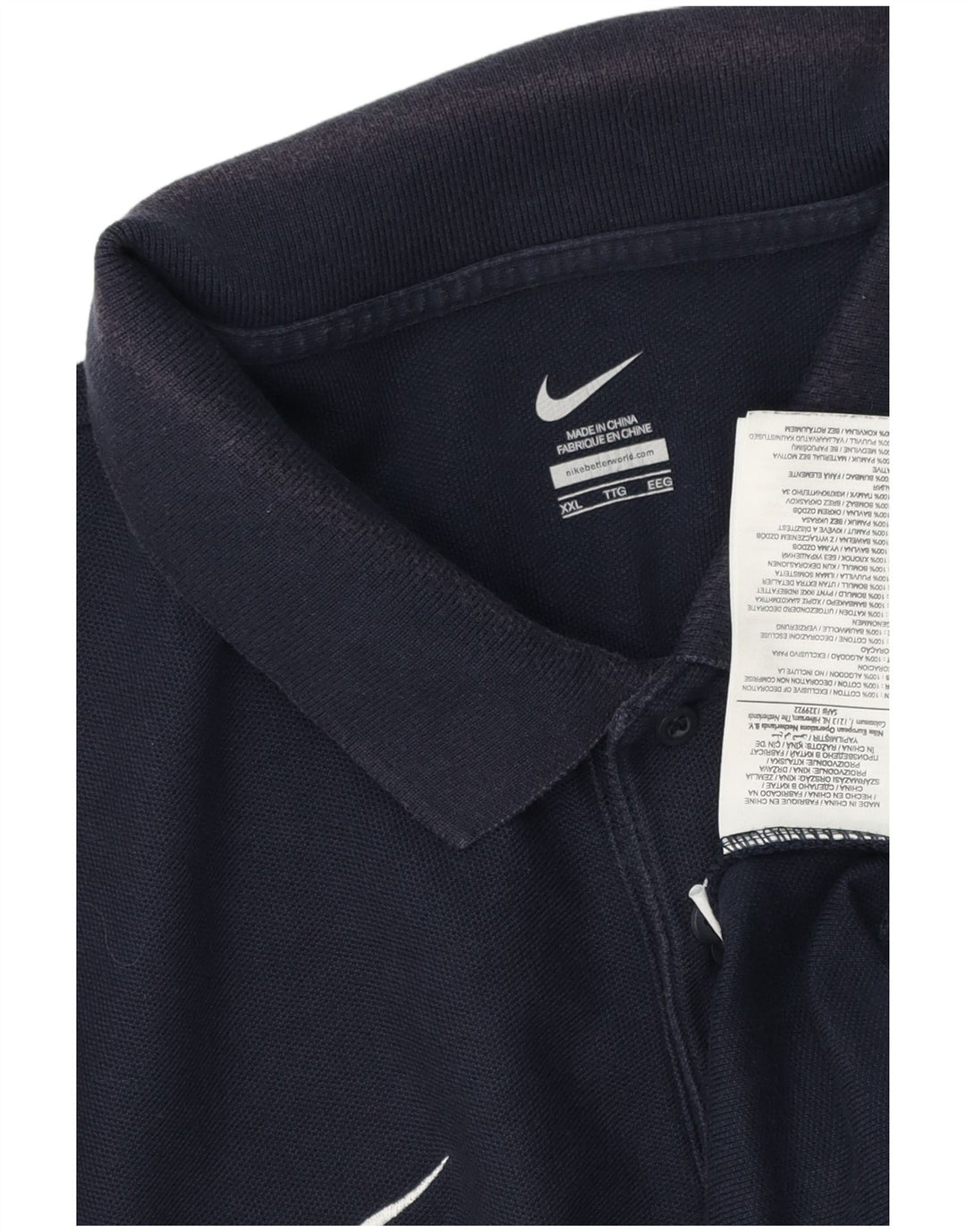 Nike Polo Homme 2XL Bleu Marine Coton