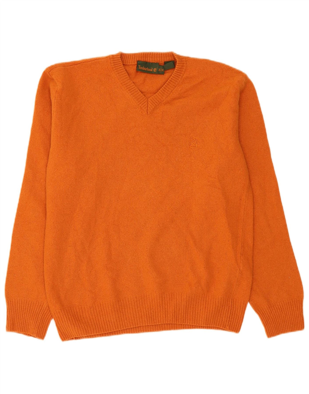 Timberland Pull Col V Homme Orange Moyen Laine