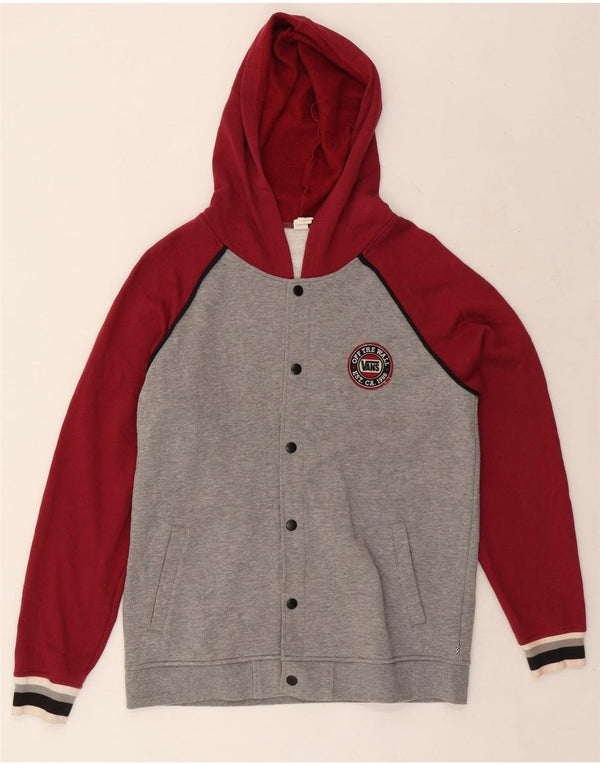 Vans Veste de survêtement à capuche pour homme Petit rouge en coton color block