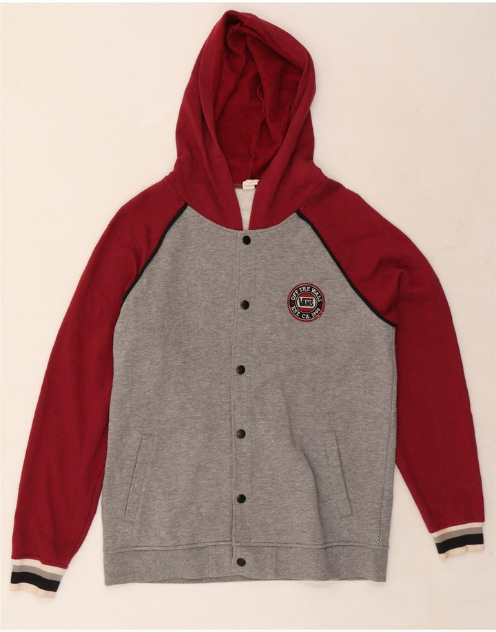 Vans Veste de survêtement à capuche pour homme Petit rouge en coton color block