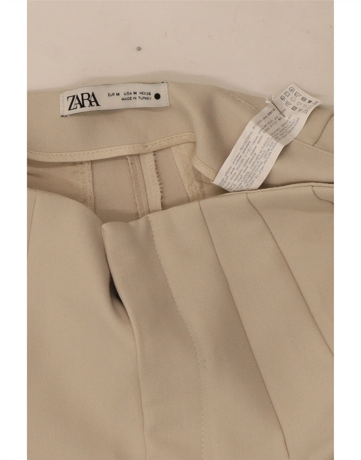 Zara Femme Pegged Hot Pants Moyen W28 Beige Polyester