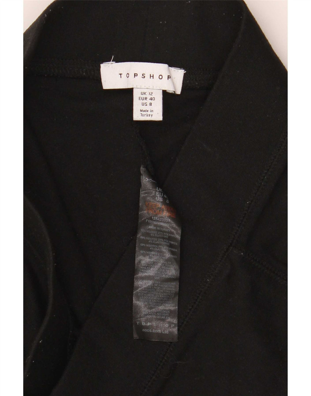 Topshop Leggings Femme UK 42 Medium Noir Viscose