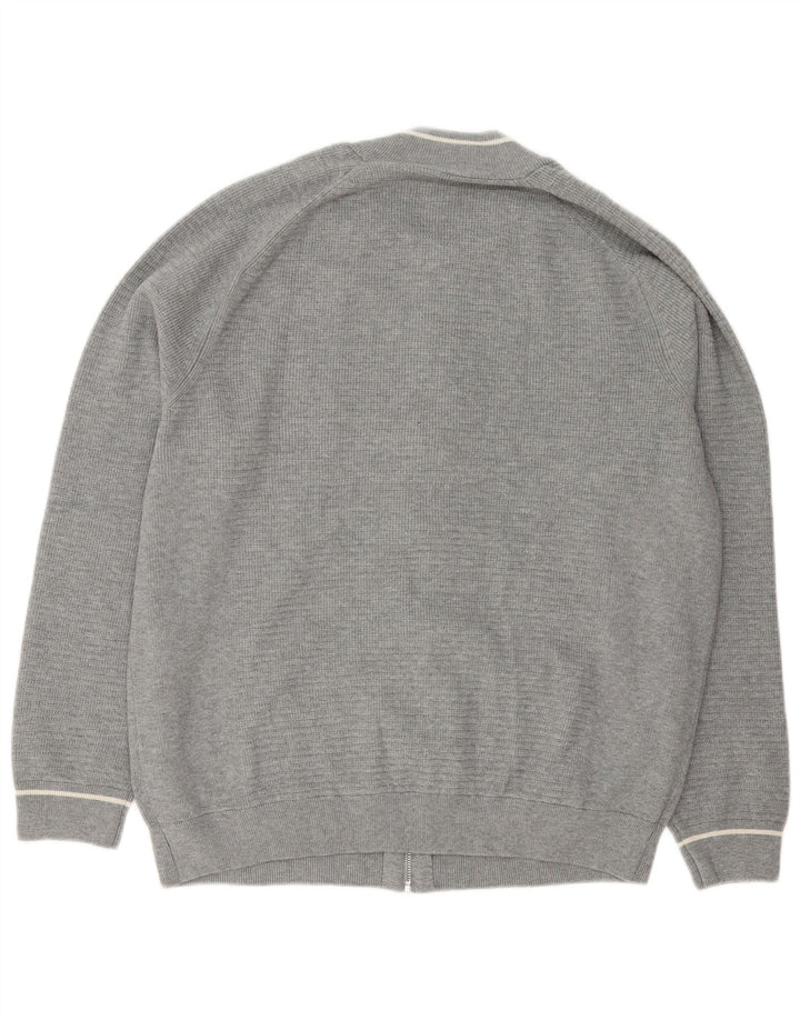 Marks & Spencer Cardigan entièrement zippé pour homme en coton gris 2XL
