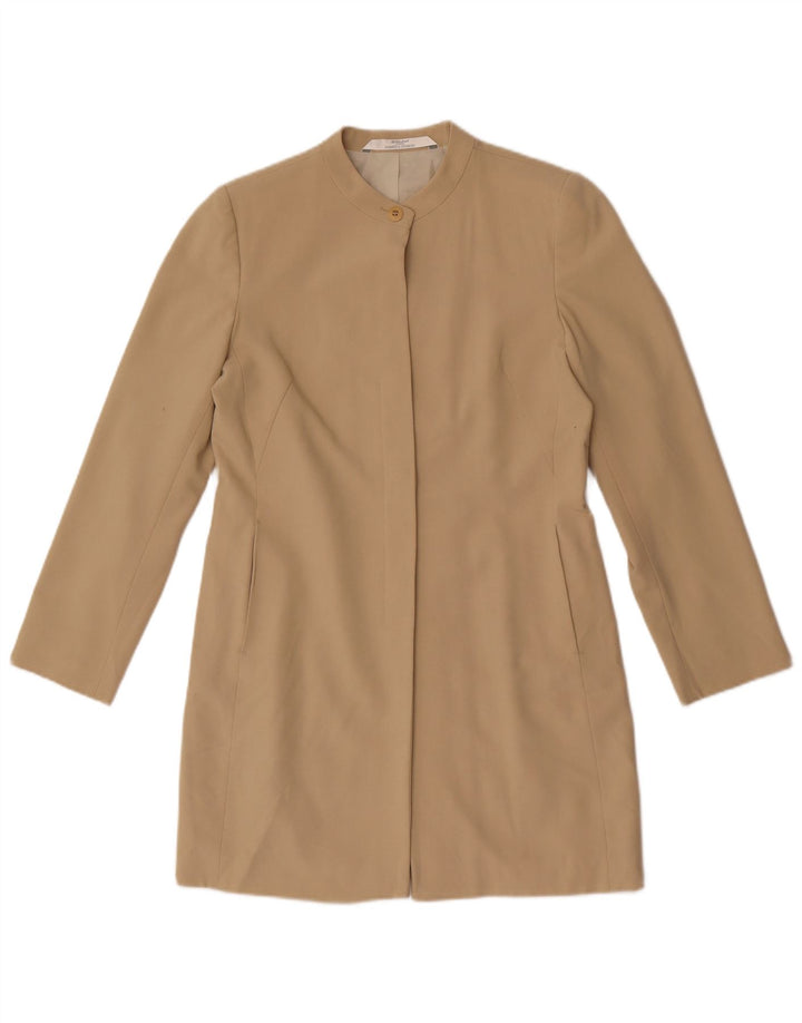 Marks & Spencer Veste blazer longue pour femme UK 8 Small Beige Polyester