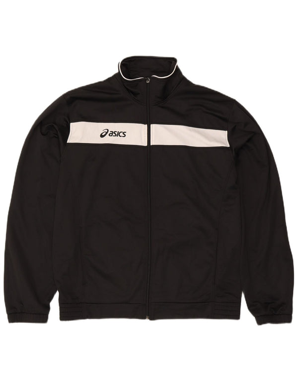 Asics Veste de Survêtement Graphique Homme XL Noir Colorblock Polyester