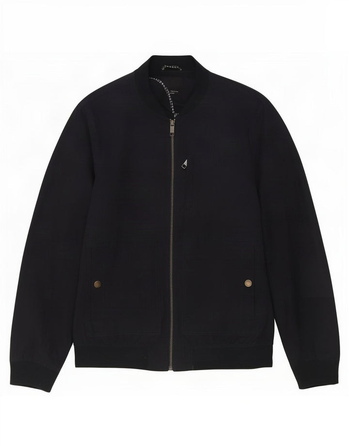 Ted Baker Veste Bomber Homme Taille 6 2XL Bleu Marine Polyester
