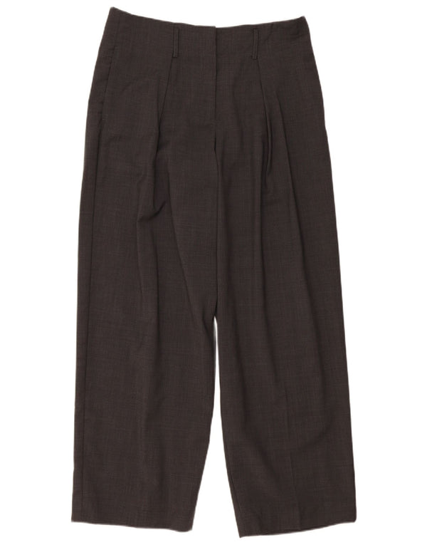 Massimo Dutti Pantalon de costume taille haute pour femme EU 40 Medium W30 L29 Gris