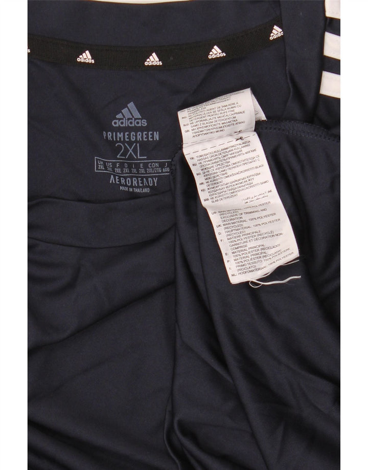 Adidas Hommes Aeroready T-Shirt Top 2XL Bleu Marine Polyester
