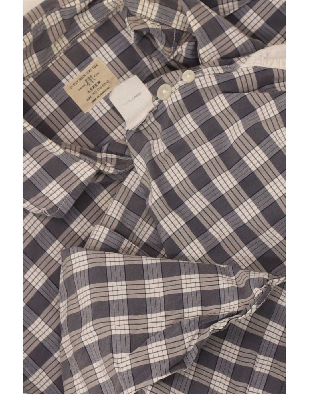 J. Crew Chemise Homme Taille 13 1/2 XS Gris Check Coton