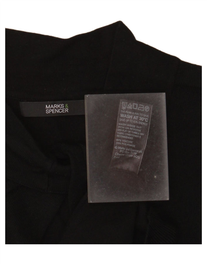 Marks & Spencer Pull à col roulé pour femme UK 14 Noir moyen