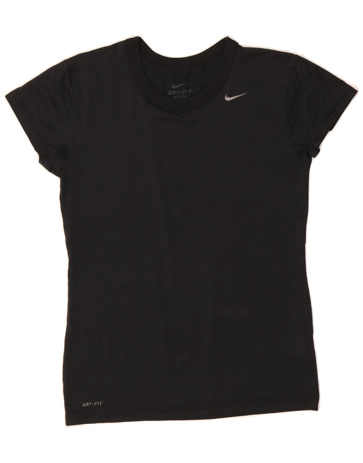 NIKE Womens Dri Fit T-Shirt Top UK 10 Small Black Polyester Vintage Nike and Second-Hand Nike from Messina Hembry 