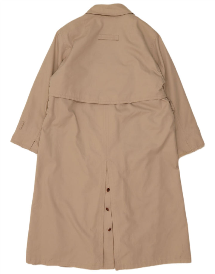vintage Femme Pardessus UK 18 XL Beige Acrylique