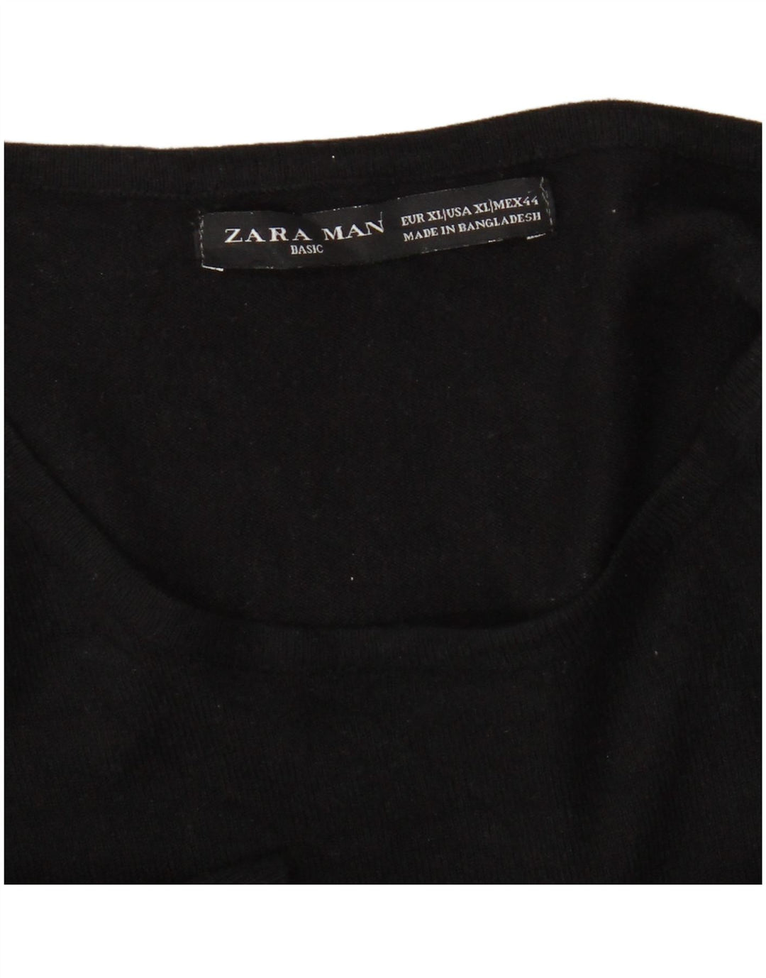 Zara Pull ras du cou pour homme XL Noir