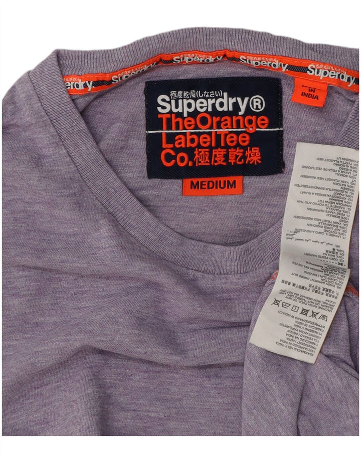 SUPERDRY T-Shirt Homme Violet Moyen Coton