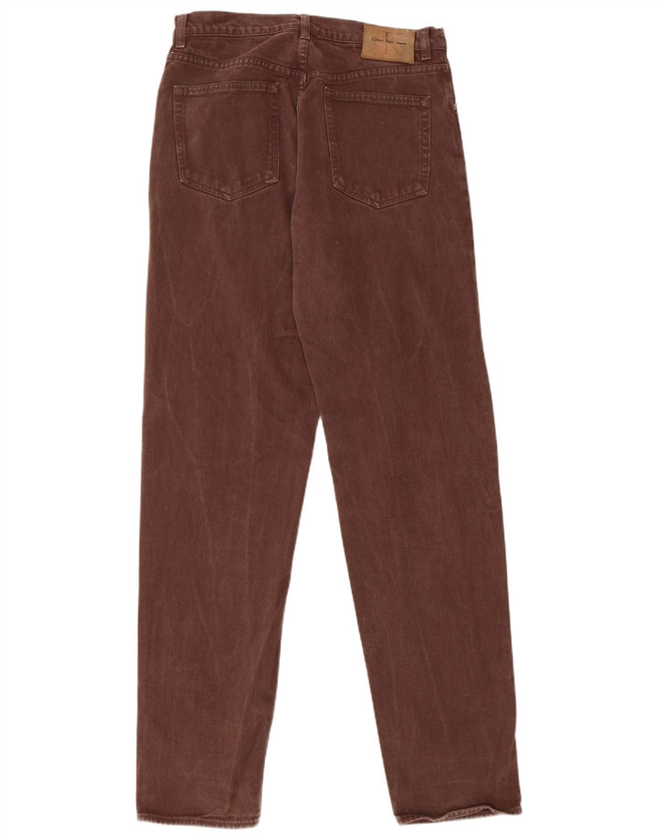 CALVIN KLEIN Jean Fuselé Homme W32 L34 Marron Coton
