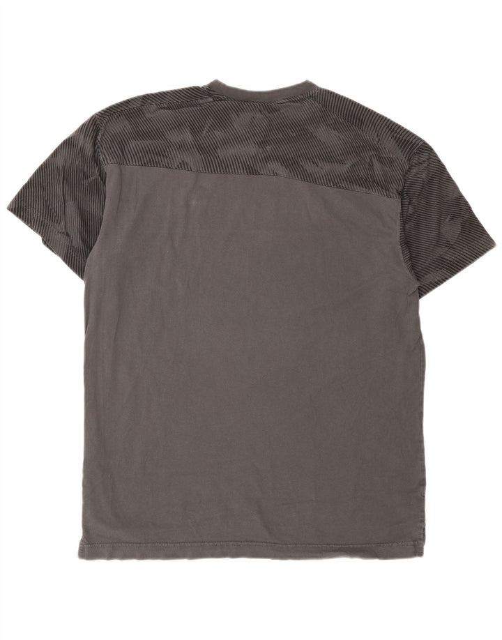 Puma T-Shirt Homme Gris Large Coton Géométrique