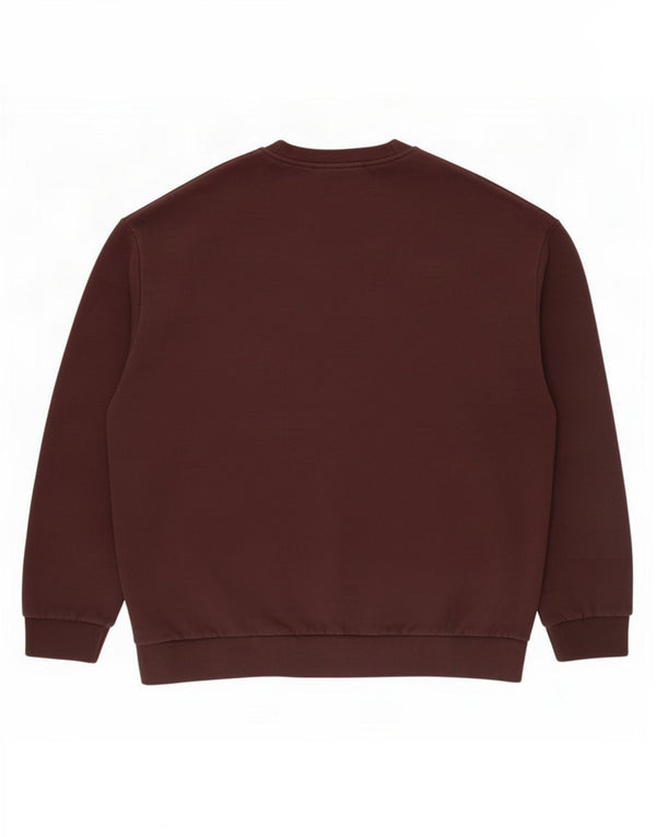 Adidas Sweat-shirt surdimensionné graphique pour femme UK 12/14 Marron moyen