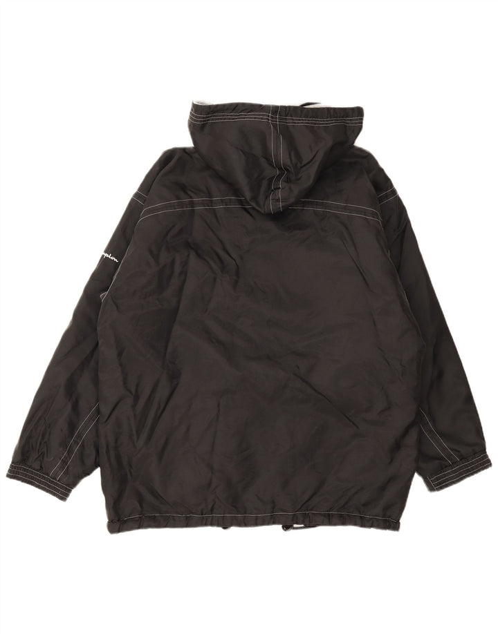 CHAMPION Veste coupe-vent à capuche pour homme UK 38 Medium Noir Polyamide