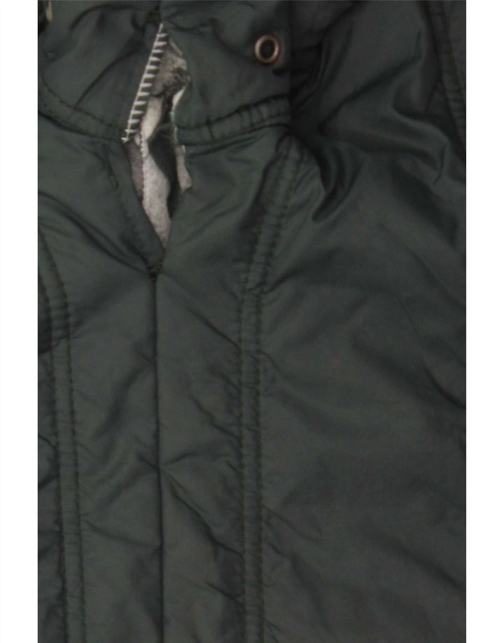 Zara Veste matelassée pour homme UK 40 Large Vert Nylon
