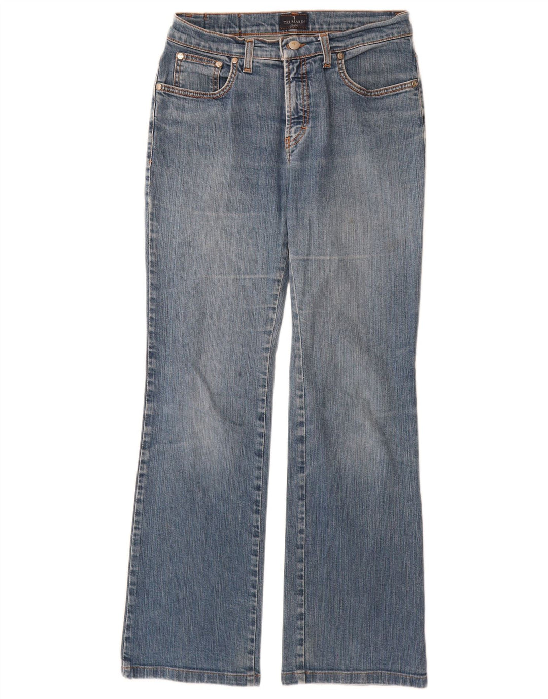 Trussardi Jeans Jean Bootcut Femme W27 L30 Bleu Coton
