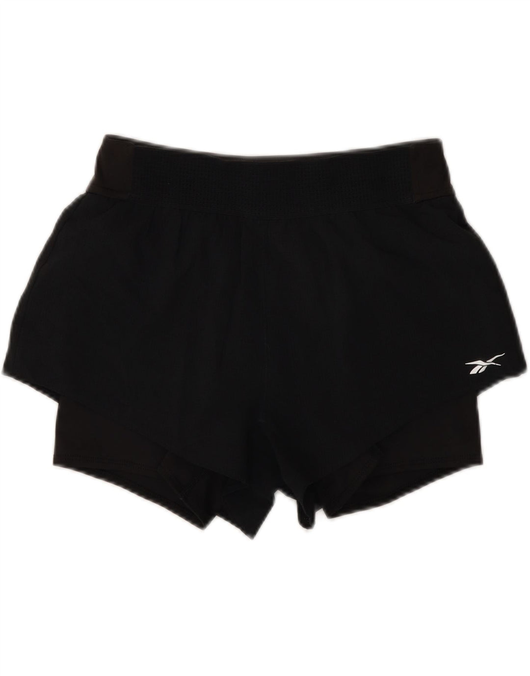 Reebok Short de sport Speedwick Femme UK 8/10 Petit Noir Polyester