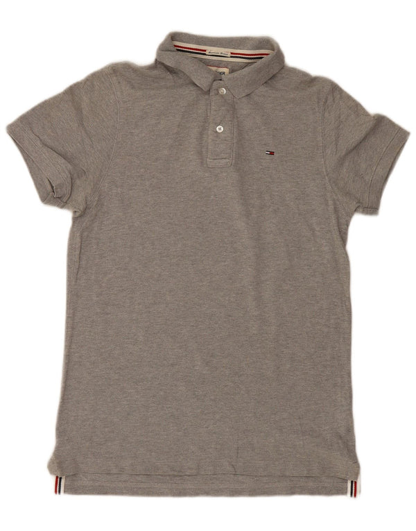 Tommy Hilfiger Polo Homme Gris Moyen Coton