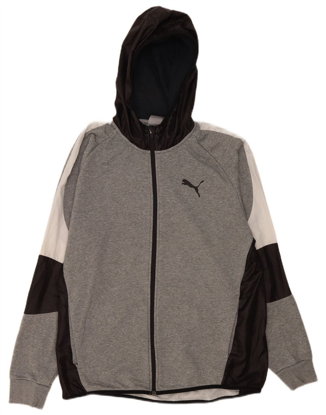 Puma Sweat à Capuche Zippé Homme XL Gris Colorblock