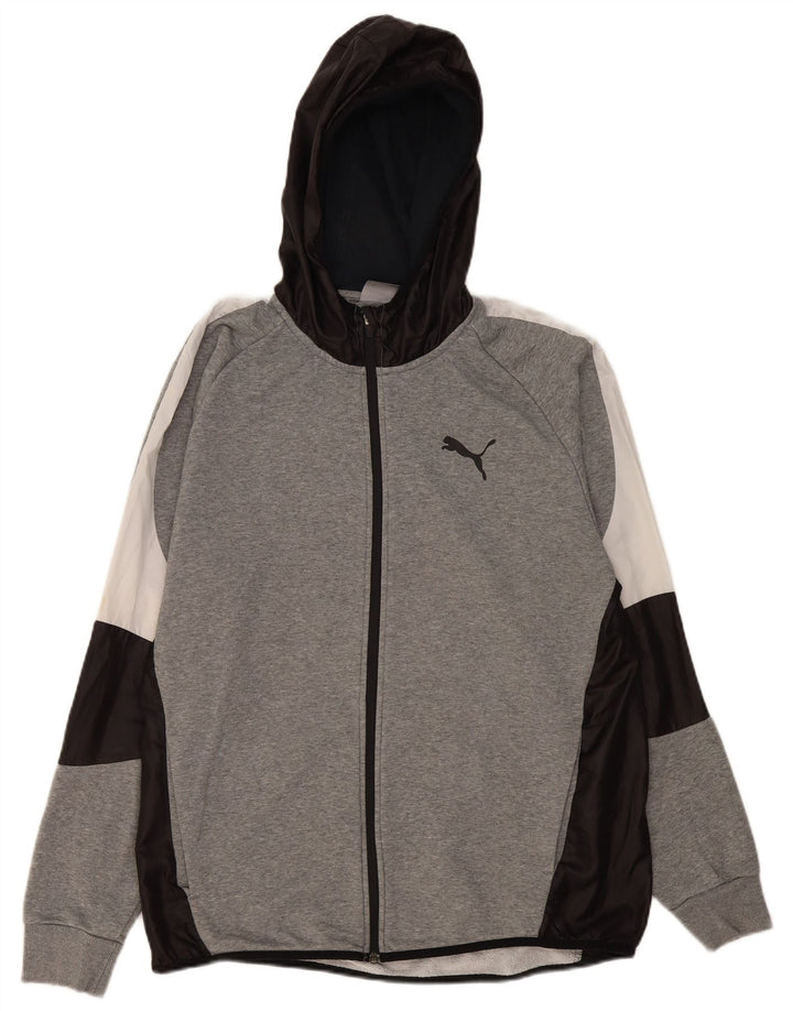 Puma Sweat à Capuche Zippé Homme XL Gris Colorblock