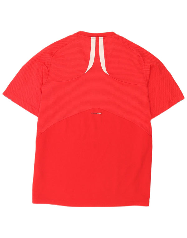 Adidas T-shirt régulier à manches courtes pour hommes, grand color block rouge