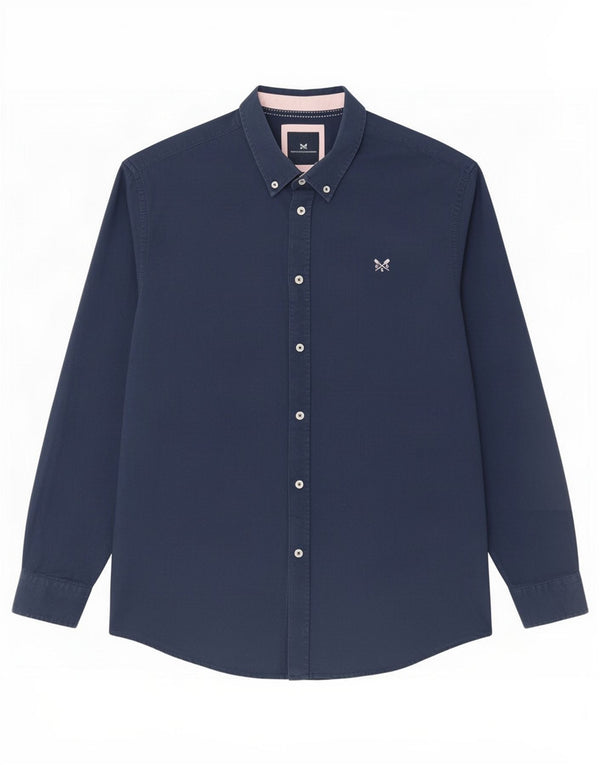 Crew Clothing Chemise coupe classique pour homme XL en coton bleu marine