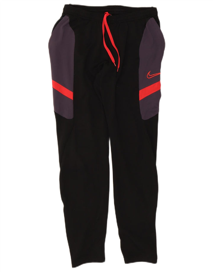 Nike Pantalon de survêtement pour femme UK 12 Medium Noir Colourblock Polyester