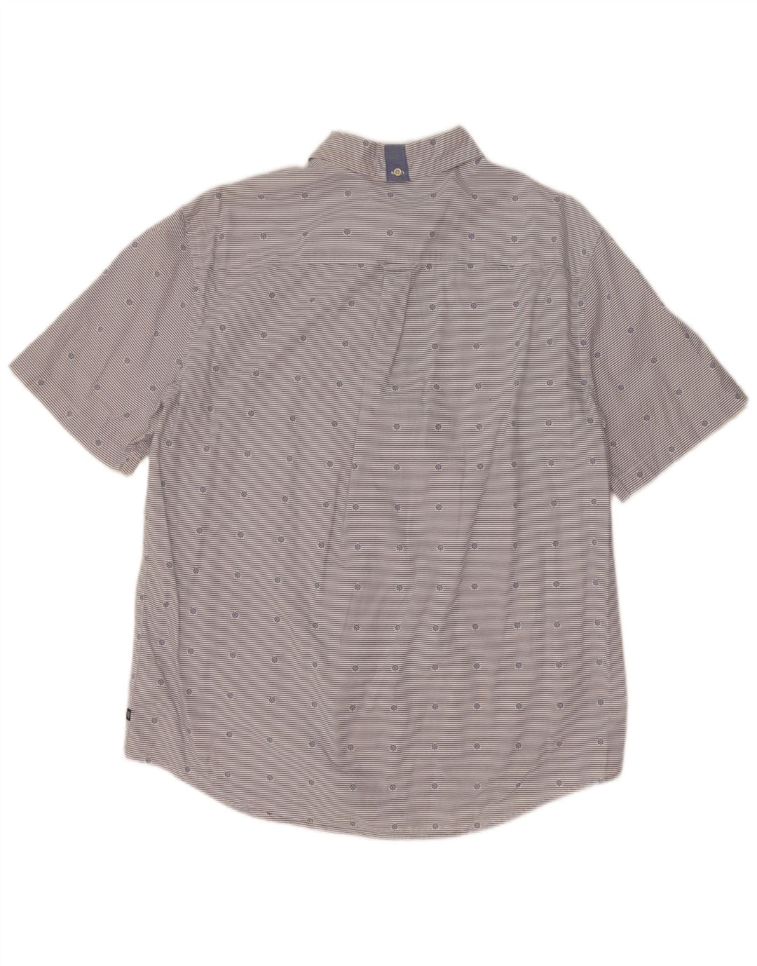 Chaps Chemise à manches courtes pour homme en coton rayé bleu marine