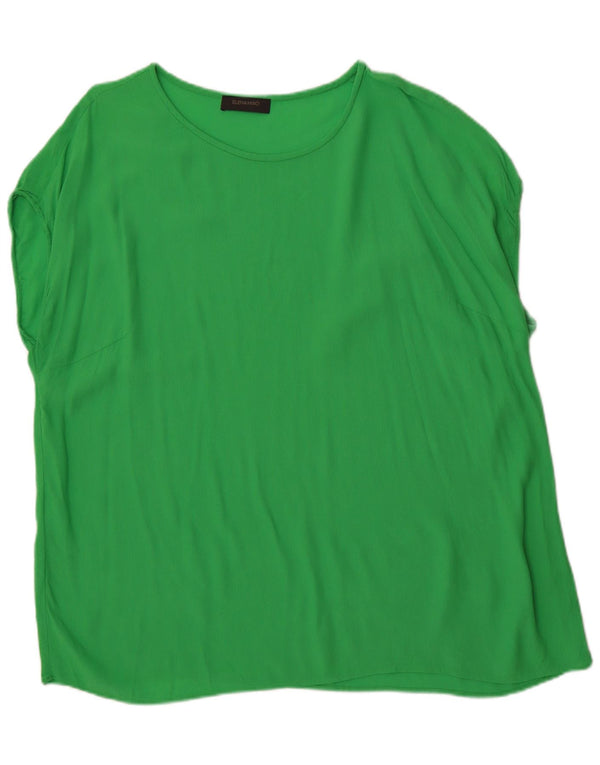 ELENA MIRO Chemisier Femme Top UK 20 2XL Vert Viscose