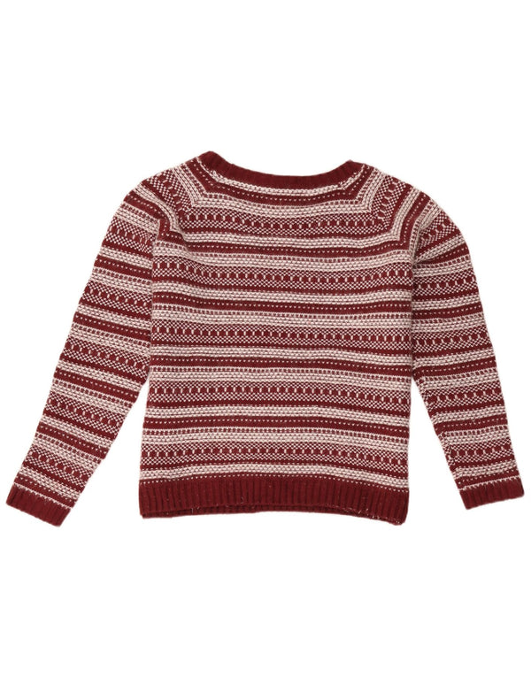 Fat Face Pull col bateau pour femme UK 12 Medium Bordeaux Rayé